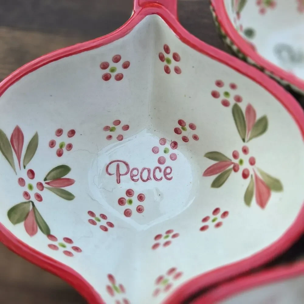Temp-tations by Tara Old World Ornament Bowls Set of 4 Christmas 8 Oz